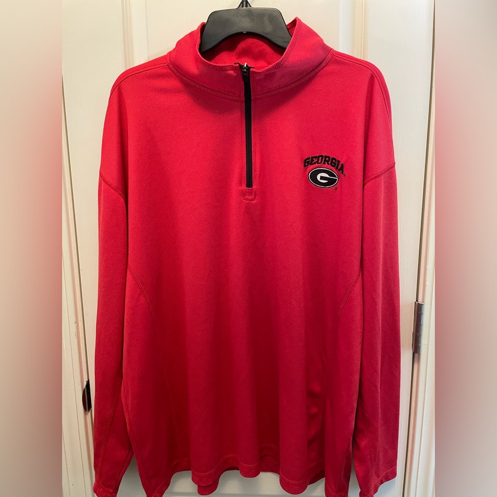 Knights Apparel Georgia Men's Red Zip-Up Sweater